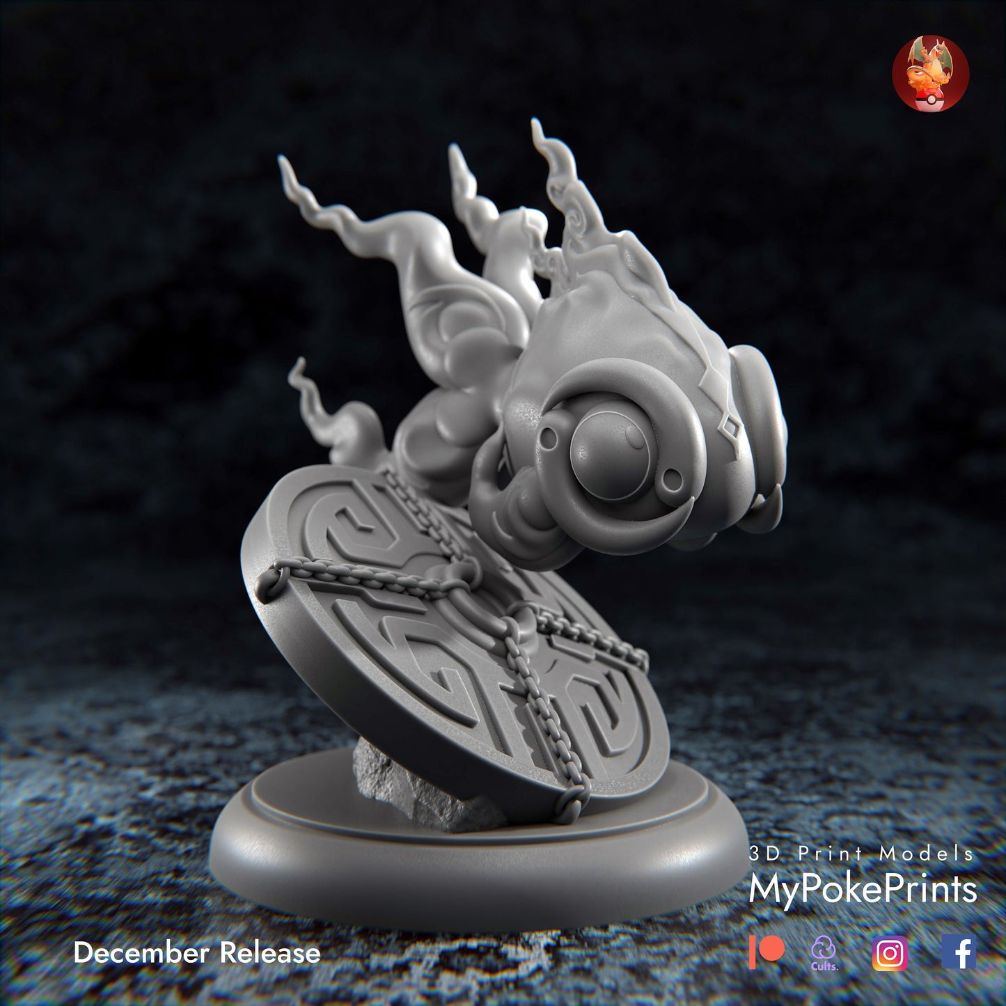 Chi-yu Ornament Legendary Pokemon  - Décor for your home or desk - Pokemon Catch them all - 3d Resin Print - Painted or Custom Gift~!