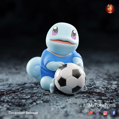 Squirtle World Cup Ornament Pokemon Statue  - Décor for your home or desk - Pokemon Catch them all 3d Resin Print - Painted or Custom Gift~!