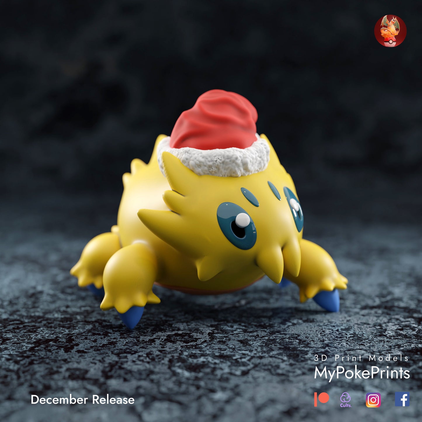 Joltic or Christmas Spirit Joltic Christmas Décor for your home or desk - Pokemon Catch them all - 3d Resin Print - Painted or Custom Gift~!