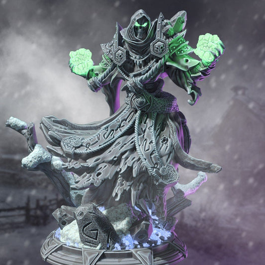 Dark Wraith Lich Undead Warlock - Brisini- Dm Stash - Décor sculpture for your home or desk  - 3d Resin Print - Painted or Custom Gift~!