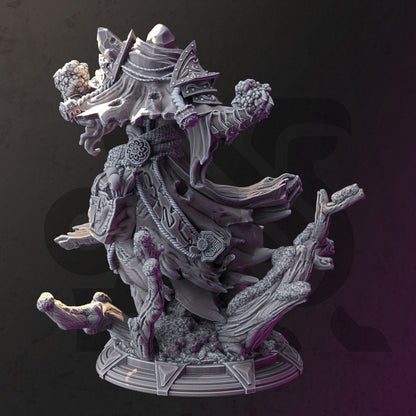 Dark Wraith Lich Undead Warlock - Brisini- Dm Stash - Décor sculpture for your home or desk  - 3d Resin Print - Painted or Custom Gift~!