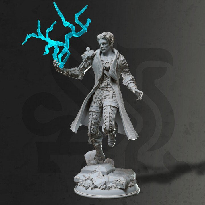 Clockwork Artificer Half Elf Human - Mettarion Dm Stash - Décor sculpture for your home or desk  - 3d Resin Print - Painted or Custom Gift~!