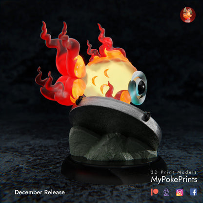 Chi-yu Ornament Legendary Pokemon  - Décor for your home or desk - Pokemon Catch them all - 3d Resin Print - Painted or Custom Gift~!