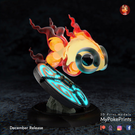 Chi-yu Ornament Legendary Pokemon  - Décor for your home or desk - Pokemon Catch them all - 3d Resin Print - Painted or Custom Gift~!