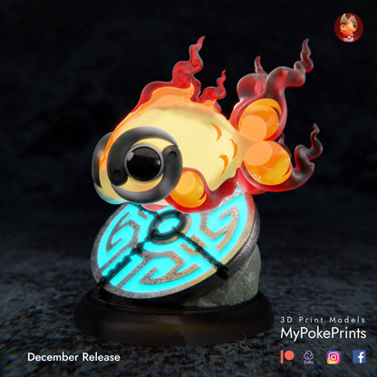 Chi-yu Ornament Legendary Pokemon  - Décor for your home or desk - Pokemon Catch them all - 3d Resin Print - Painted or Custom Gift~!