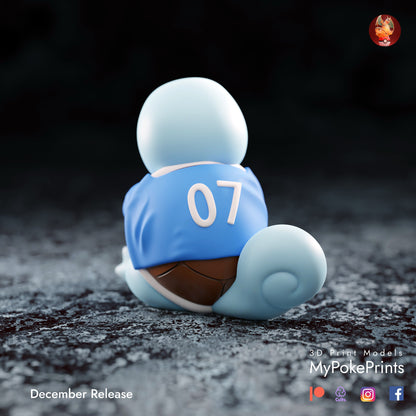 Squirtle World Cup Ornament Pokemon Statue  - Décor for your home or desk - Pokemon Catch them all 3d Resin Print - Painted or Custom Gift~!