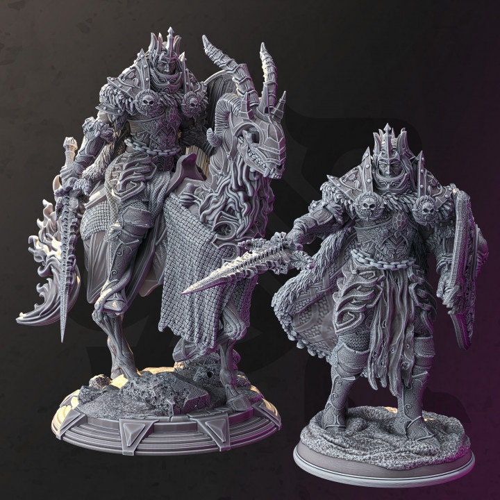 Death Knight Undead Fallen Paladin Yinsylim - Dm Stash - Décor sculpture for your home or desk  - 3d Resin Print - Painted or Custom Gift~!