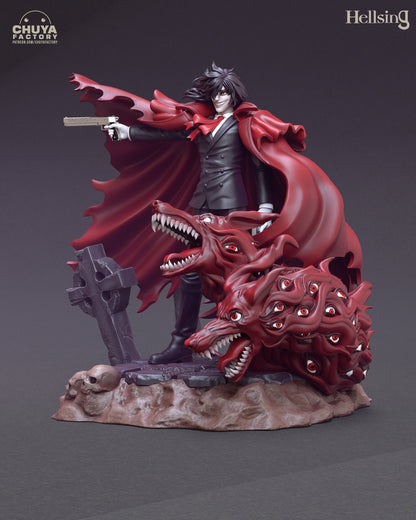 Alucard or Count Dracula  from Hellsing  - Collectible 3d printed statues -  Home Decor - Custom Gift and Painted Versions Available!