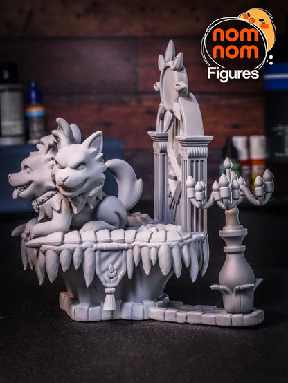 Cerberus Chibi Version from Hades - Collectible 3d printed statues Home Decor - Custom Gift and Painted Versions Available!