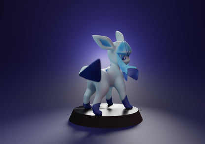 Glaceon Eevee - lution Pokemon Statue  - Collectible 3d printed statues Home Decor - Custom Gift and Painted Versions Available!