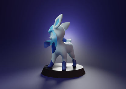 Glaceon Eevee - lution Pokemon Statue  - Collectible 3d printed statues Home Decor - Custom Gift and Painted Versions Available!