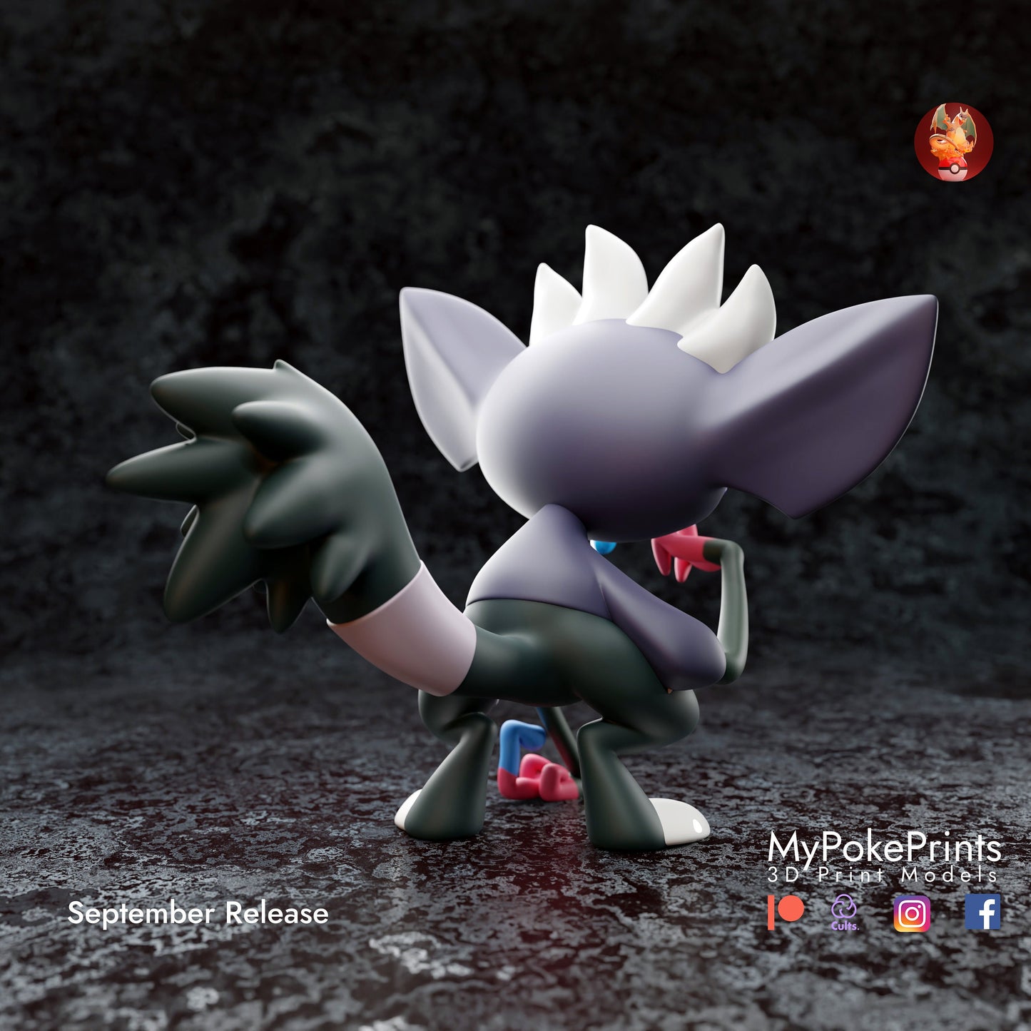 Grafaiai Pokemon Statue  - Collectible 3d printed statues Home Decor - Custom Gift and Painted Versions Available!