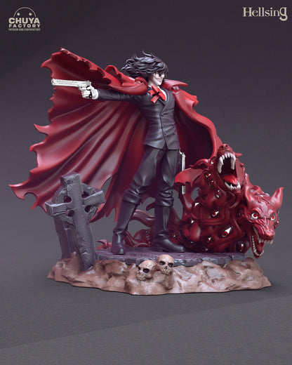 Alucard or Count Dracula  from Hellsing  - Collectible 3d printed statues -  Home Decor - Custom Gift and Painted Versions Available!