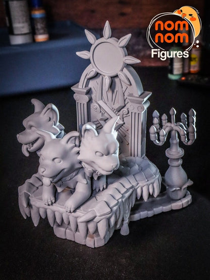 Cerberus Chibi Version from Hades - Collectible 3d printed statues Home Decor - Custom Gift and Painted Versions Available!