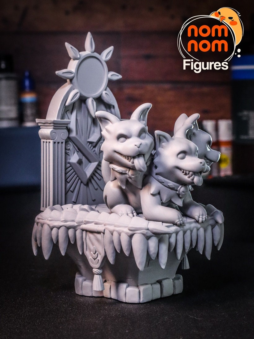 Cerberus Chibi Version from Hades - Collectible 3d printed statues Home Decor - Custom Gift and Painted Versions Available!