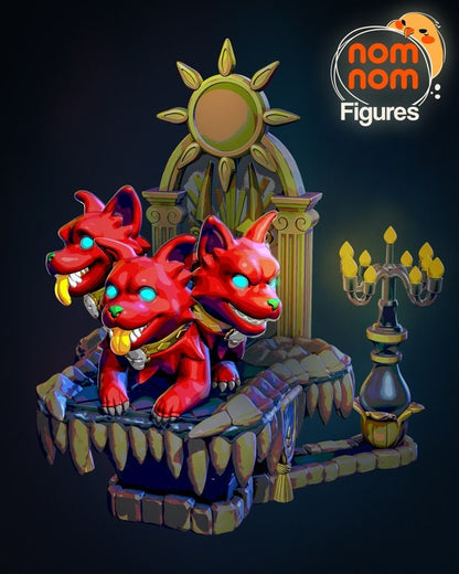 Cerberus Chibi Version from Hades - Collectible 3d printed statues Home Decor - Custom Gift and Painted Versions Available!