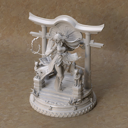 Kitsune Yae Miko from Genshin Impact - Collectible 3d printed statue - Perfect for Home Decor - Custom Gift and Painted Versions Available!