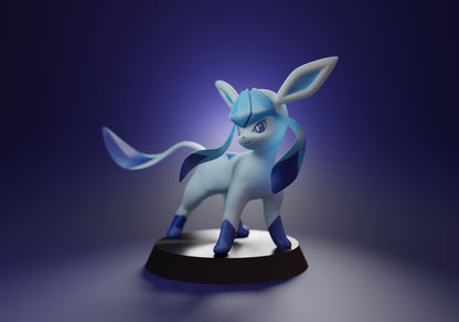 Glaceon Eevee - lution Pokemon Statue  - Collectible 3d printed statues Home Decor - Custom Gift and Painted Versions Available!