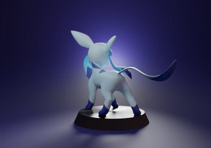 Glaceon Eevee - lution Pokemon Statue  - Collectible 3d printed statues Home Decor - Custom Gift and Painted Versions Available!