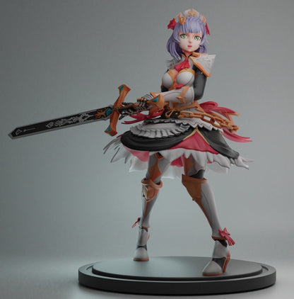 Noelle from Genshin Impact - Collectible 3d printed statues - Perfect for Home Decor - Custom Gift and Painted Versions Available!