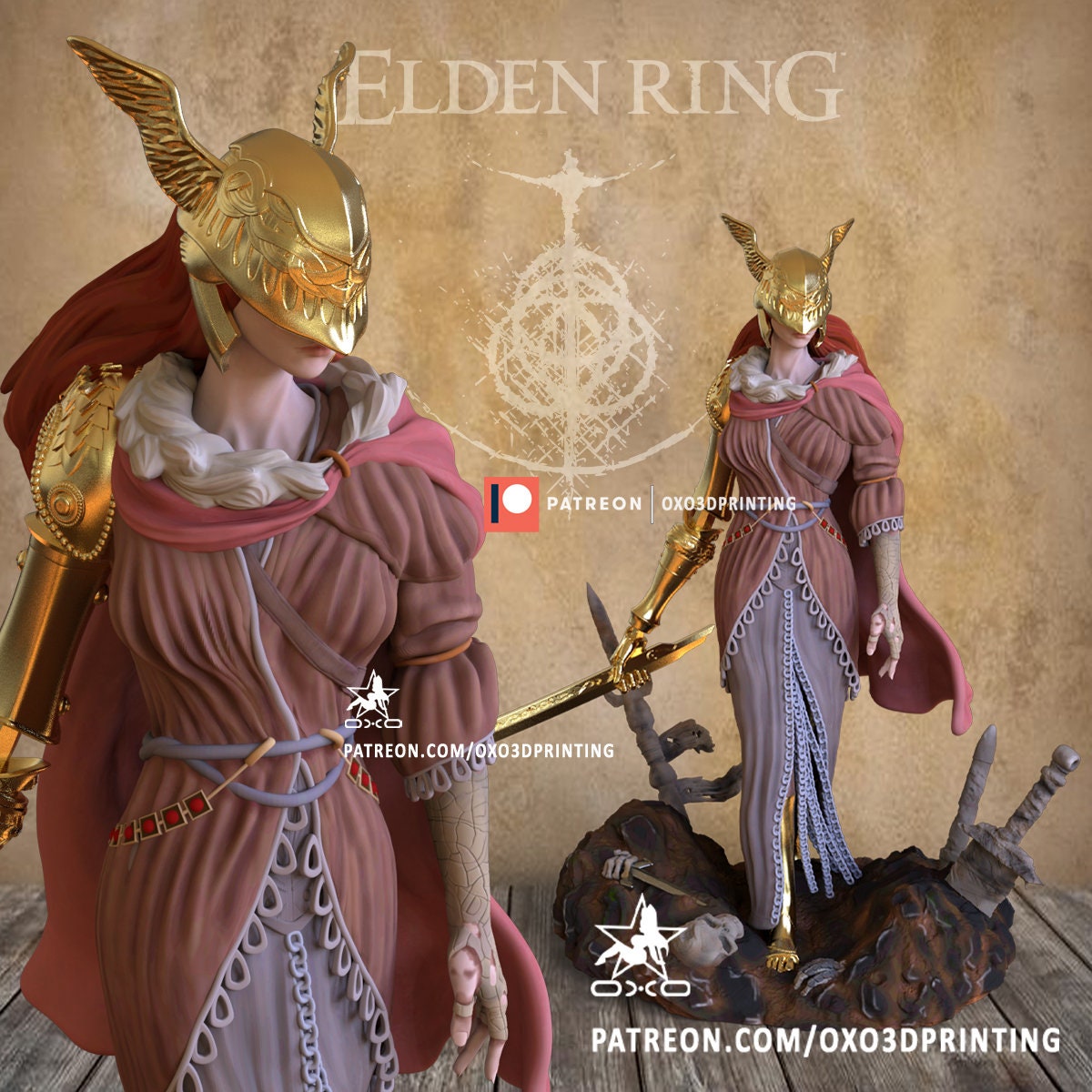 Malenia Blade of Miquella from Elden Ring - Collectible 3d printed statues Home Decor - Custom Gift and Painted Versions Available!