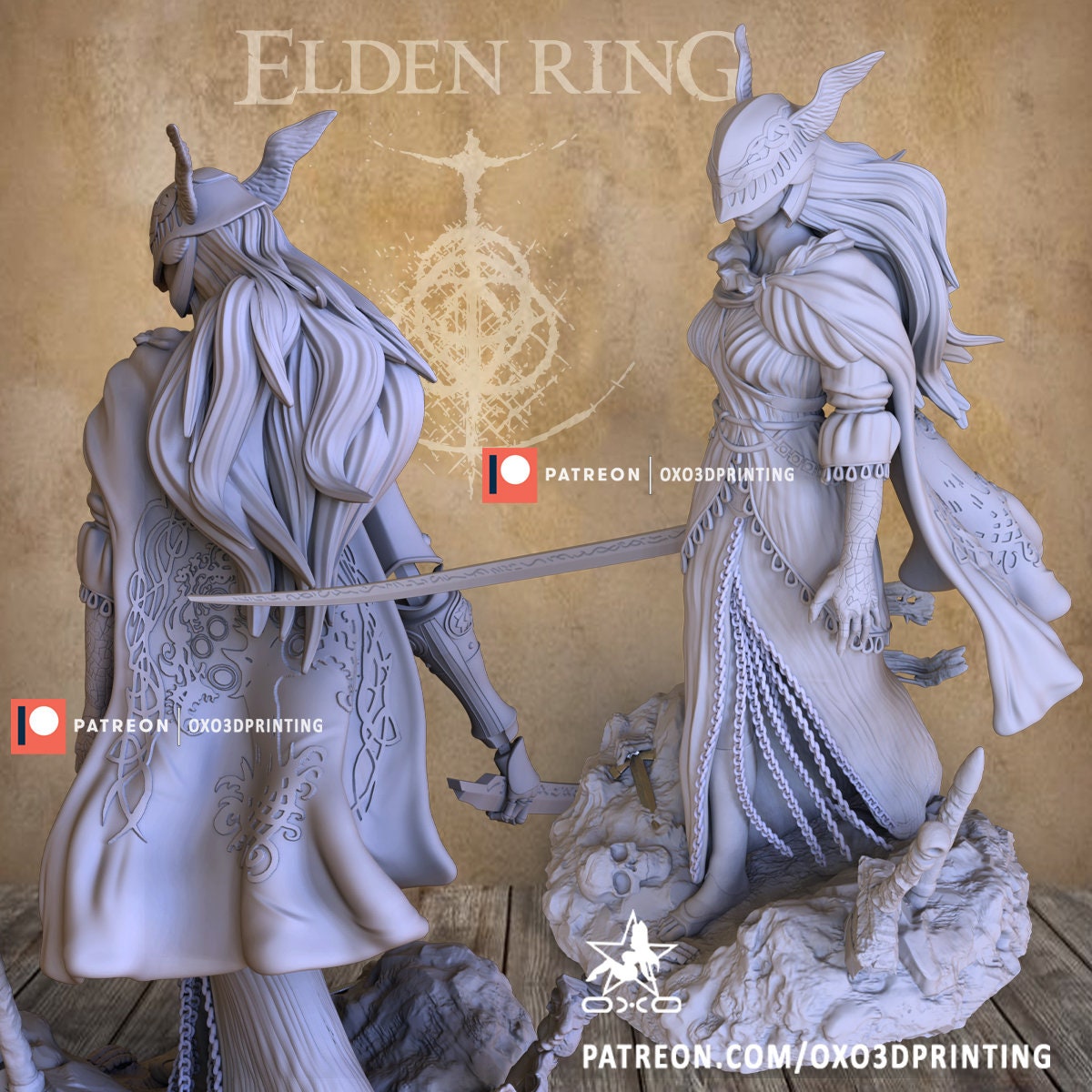 Malenia Blade of Miquella from Elden Ring - Collectible 3d printed statues Home Decor - Custom Gift and Painted Versions Available!