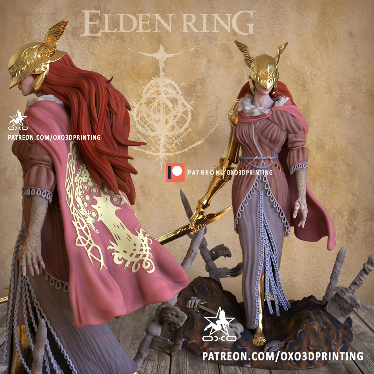 Malenia Blade of Miquella from Elden Ring - Collectible 3d printed statues Home Decor - Custom Gift and Painted Versions Available!