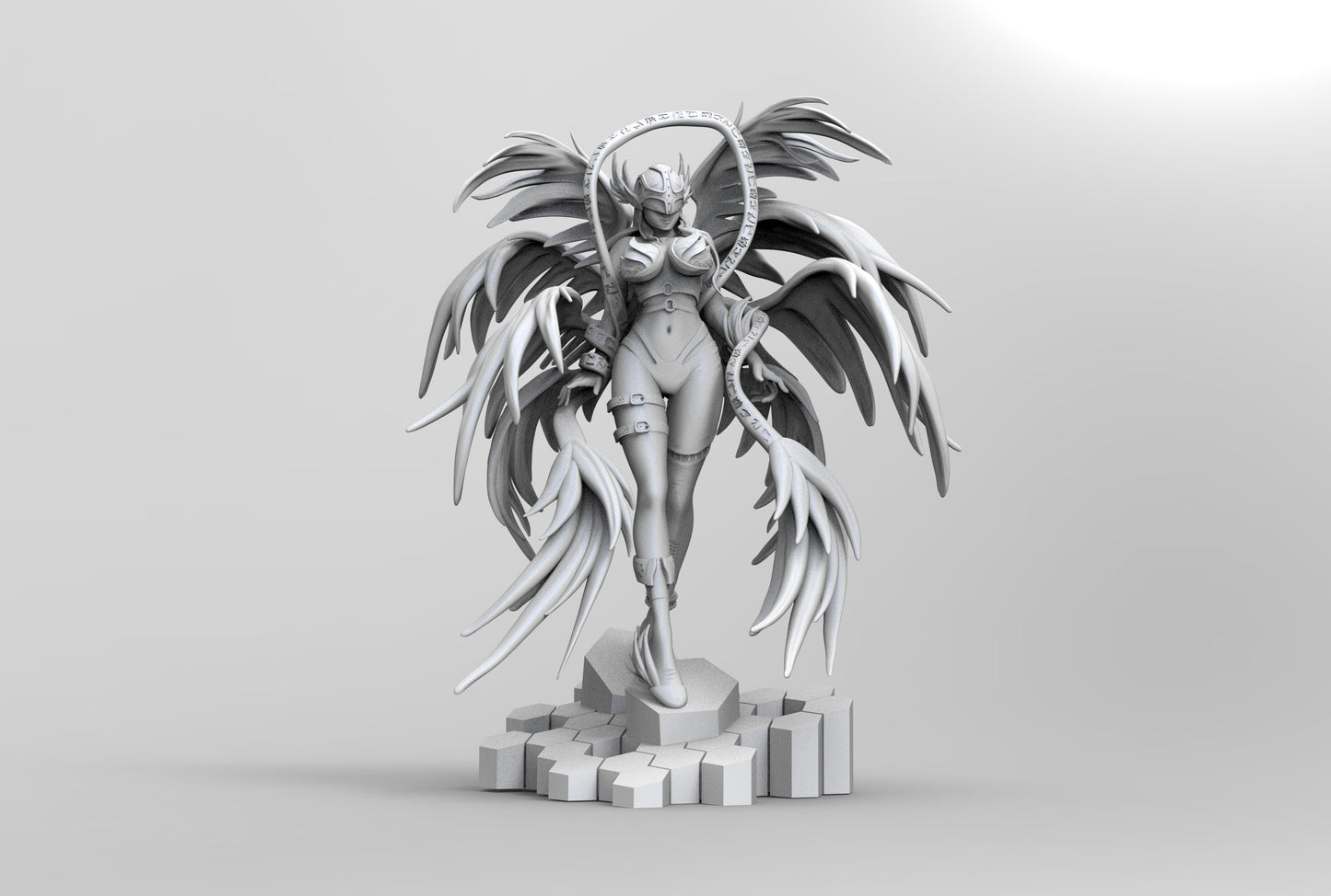 Angewomon Collectible Statue - Digimon Digital Monsters - Décor for your home - 3d Resin Print - Painted or Custom Gift~!