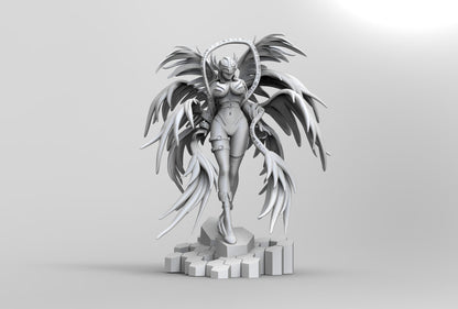 Angewomon Collectible Statue - Digimon Digital Monsters - Décor for your home - 3d Resin Print - Painted or Custom Gift~!