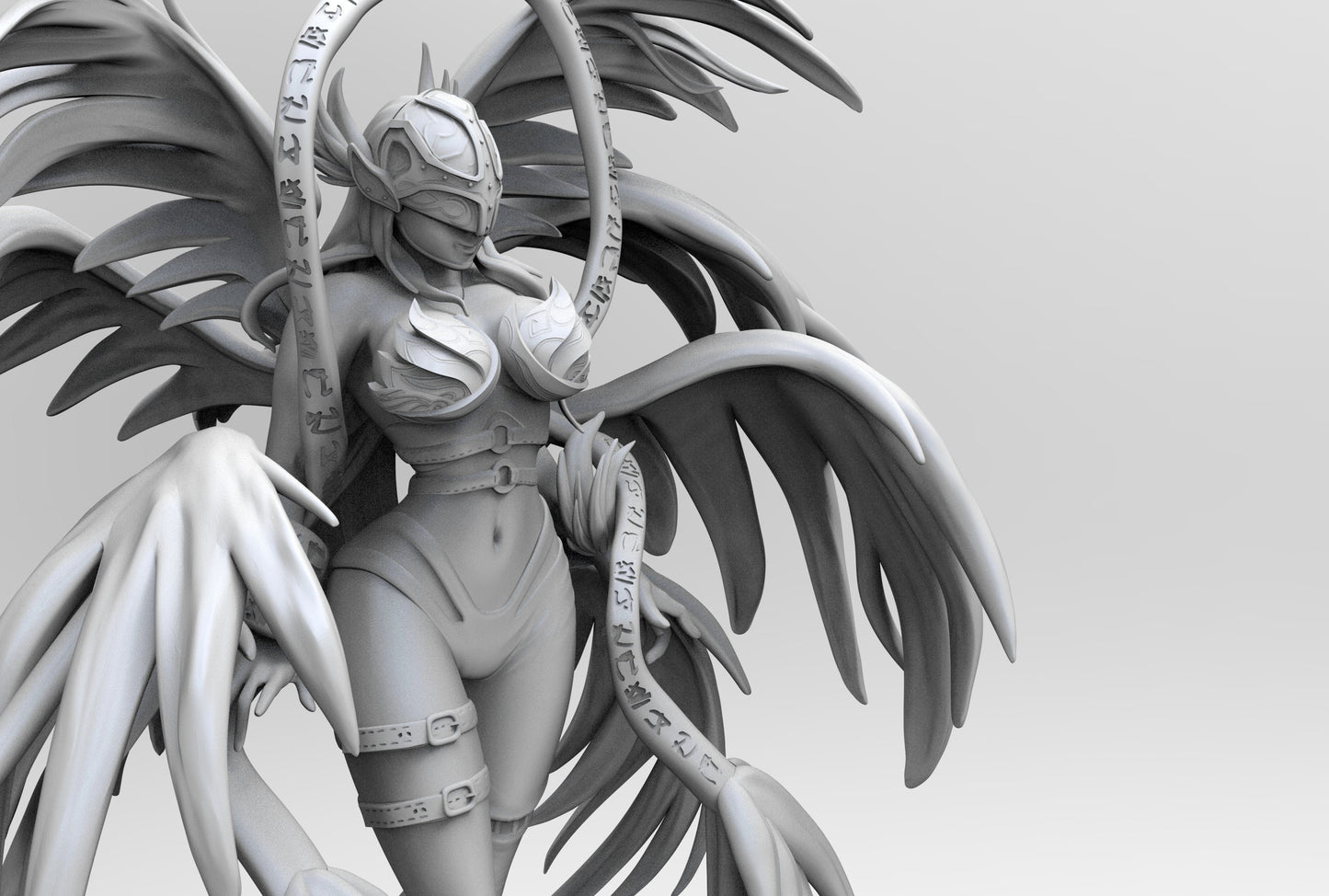 Angewomon Collectible Statue - Digimon Digital Monsters - Décor for your home - 3d Resin Print - Painted or Custom Gift~!