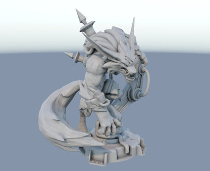 Classic Warwick Noxus Lobito from League of lol  - Collectible 3d printed statues - Home Decor - Custom Gift and Painted Versions Available!