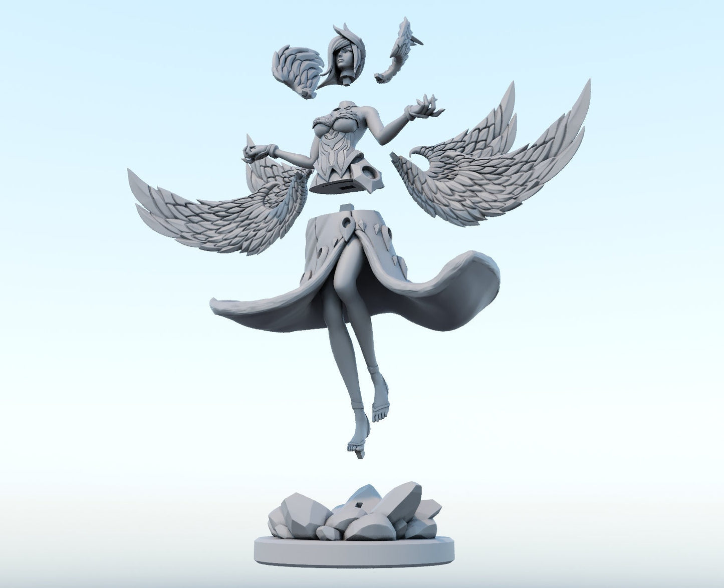 Morgana  from League of Legends lol  - Collectible 3d printed statues - Perfect for Home Decor - Custom Gift and Painted Versions Available!