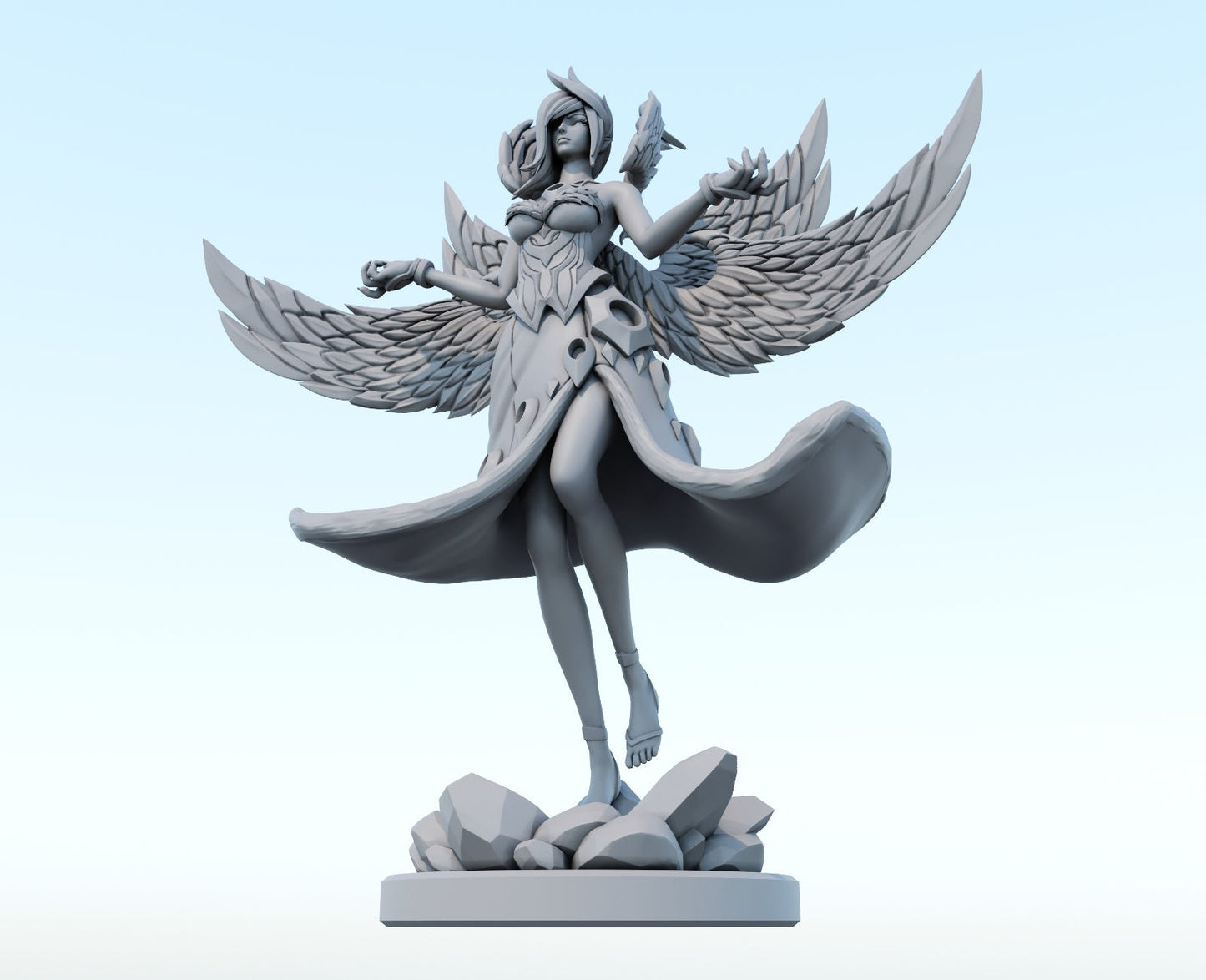 Morgana  from League of Legends lol  - Collectible 3d printed statues - Perfect for Home Decor - Custom Gift and Painted Versions Available!