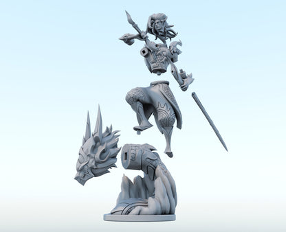 Truth Dragon Yasou from League of Legends lol  - Collectible 3d printed statues - Home Decor - Custom Gift and Painted Versions Available!