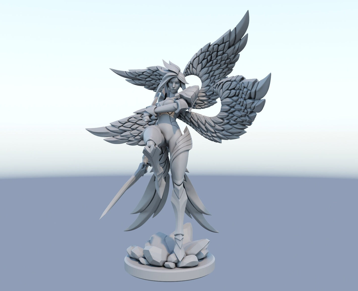 Kayle the Righteous League of Legends lol  - Collectible 3d printed statues - Home Decor - Custom Gift and Painted Versions Available!