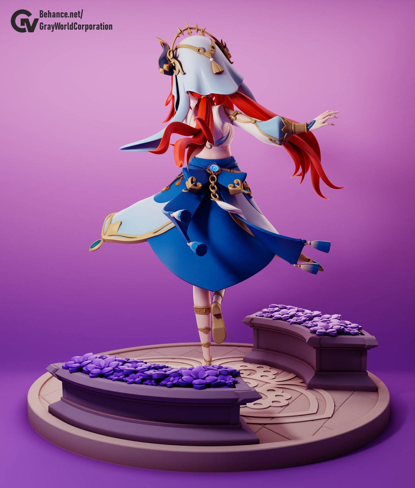 Nilou from Genshin Impact - Collectible 3d printed statues - Perfect for Home Decor - Custom Gift and Painted Versions Available!