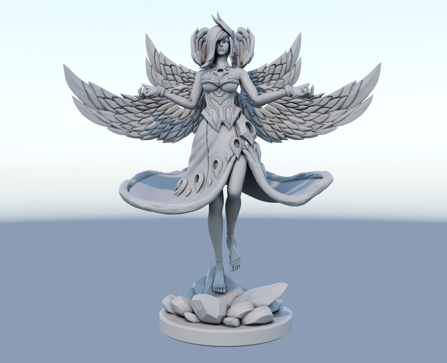 Morgana  from League of Legends lol  - Collectible 3d printed statues - Perfect for Home Decor - Custom Gift and Painted Versions Available!