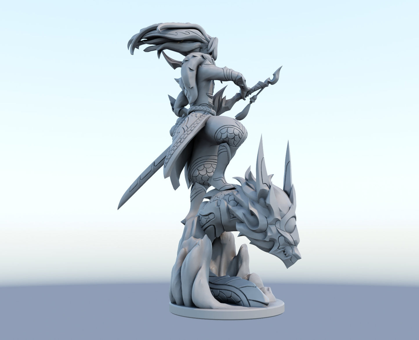 Truth Dragon Yasou from League of Legends lol  - Collectible 3d printed statues - Home Decor - Custom Gift and Painted Versions Available!