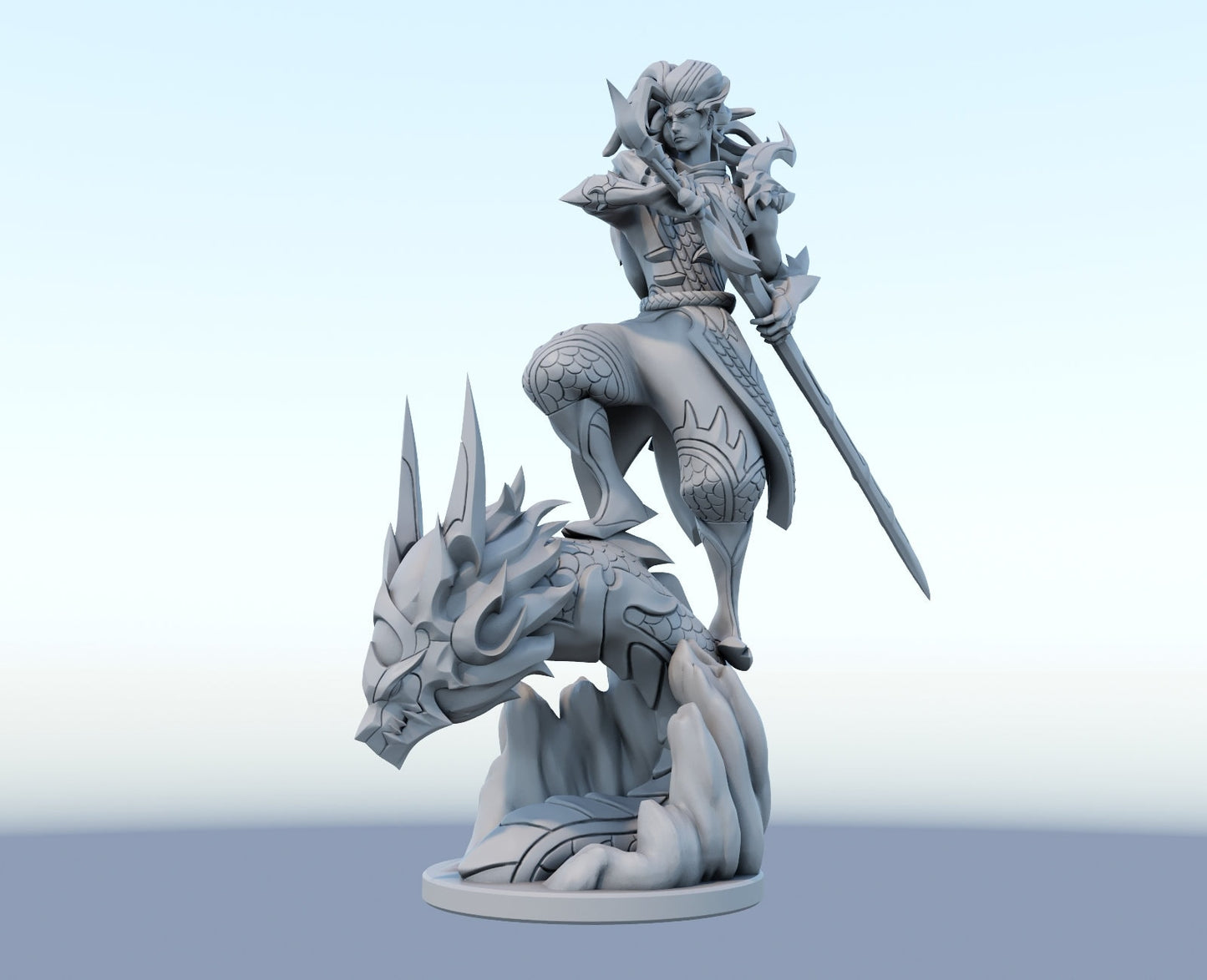 Truth Dragon Yasou from League of Legends lol  - Collectible 3d printed statues - Home Decor - Custom Gift and Painted Versions Available!