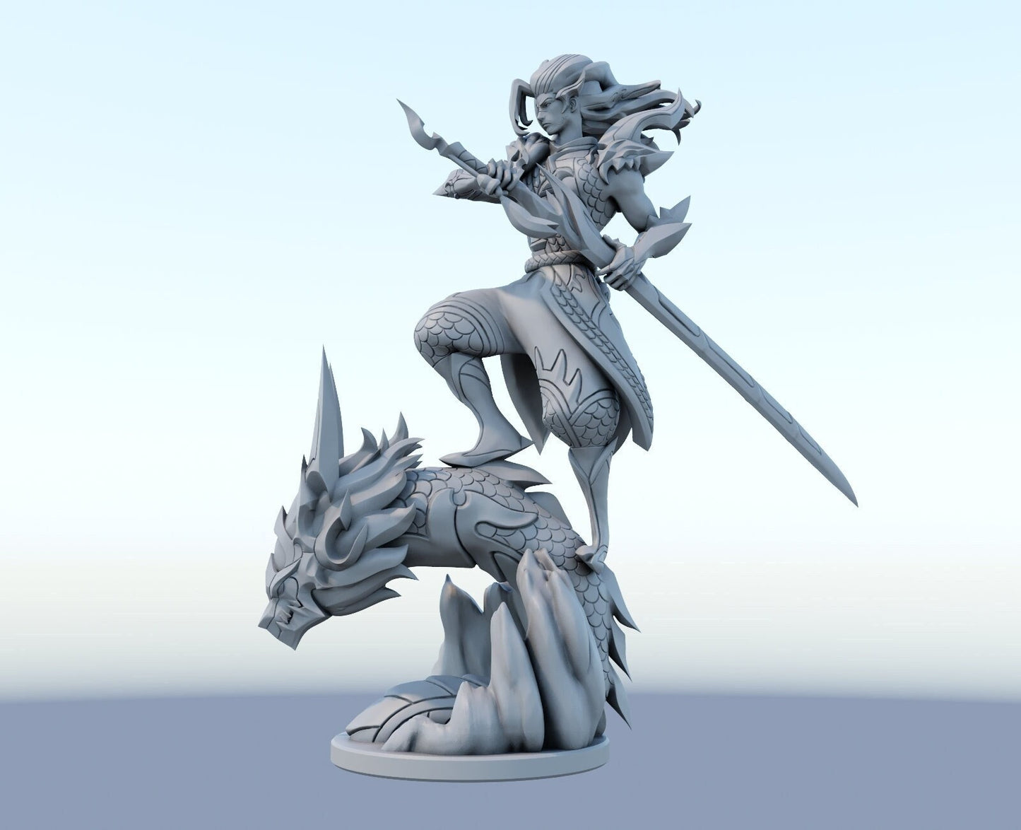 Truth Dragon Yasou from League of Legends lol  - Collectible 3d printed statues - Home Decor - Custom Gift and Painted Versions Available!