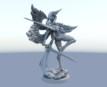 Kayle the Righteous League of Legends lol  - Collectible 3d printed statues - Home Decor - Custom Gift and Painted Versions Available!