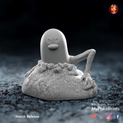 Diglett Scratch coming for you -Collectible Statue Figure Pokemon Legendary Pokedex PokeMaster - Painted and Custom Gift Versions Available