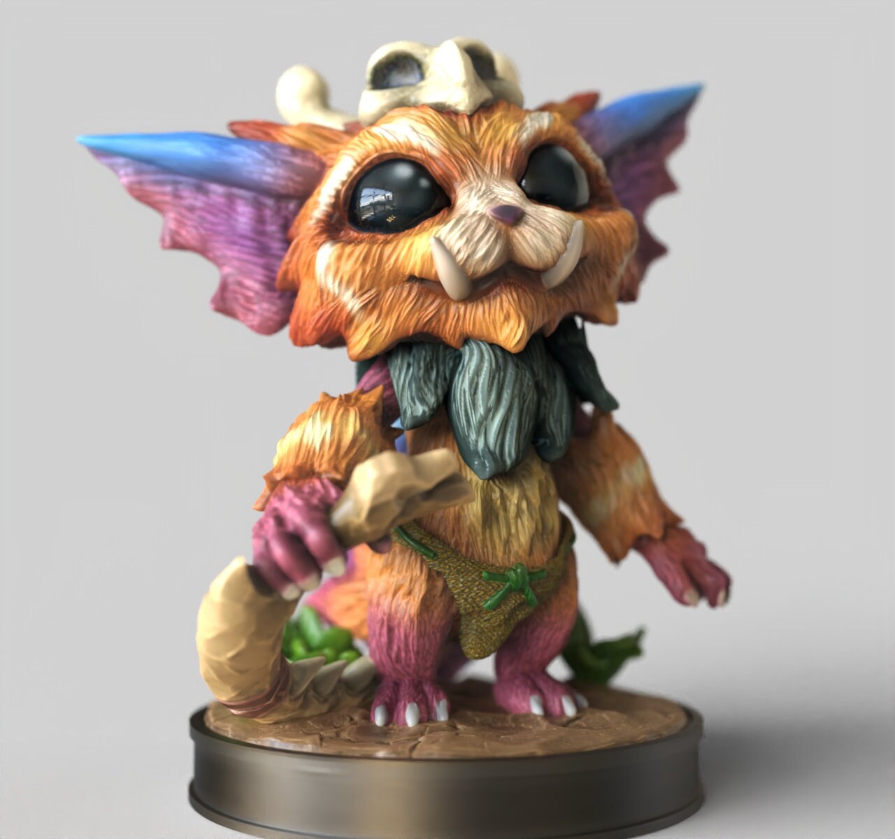 Classic Gnar from League of lol  - Collectible 3d printed statues - Perfect for Home Decor - Custom Gift and Painted Versions Available!