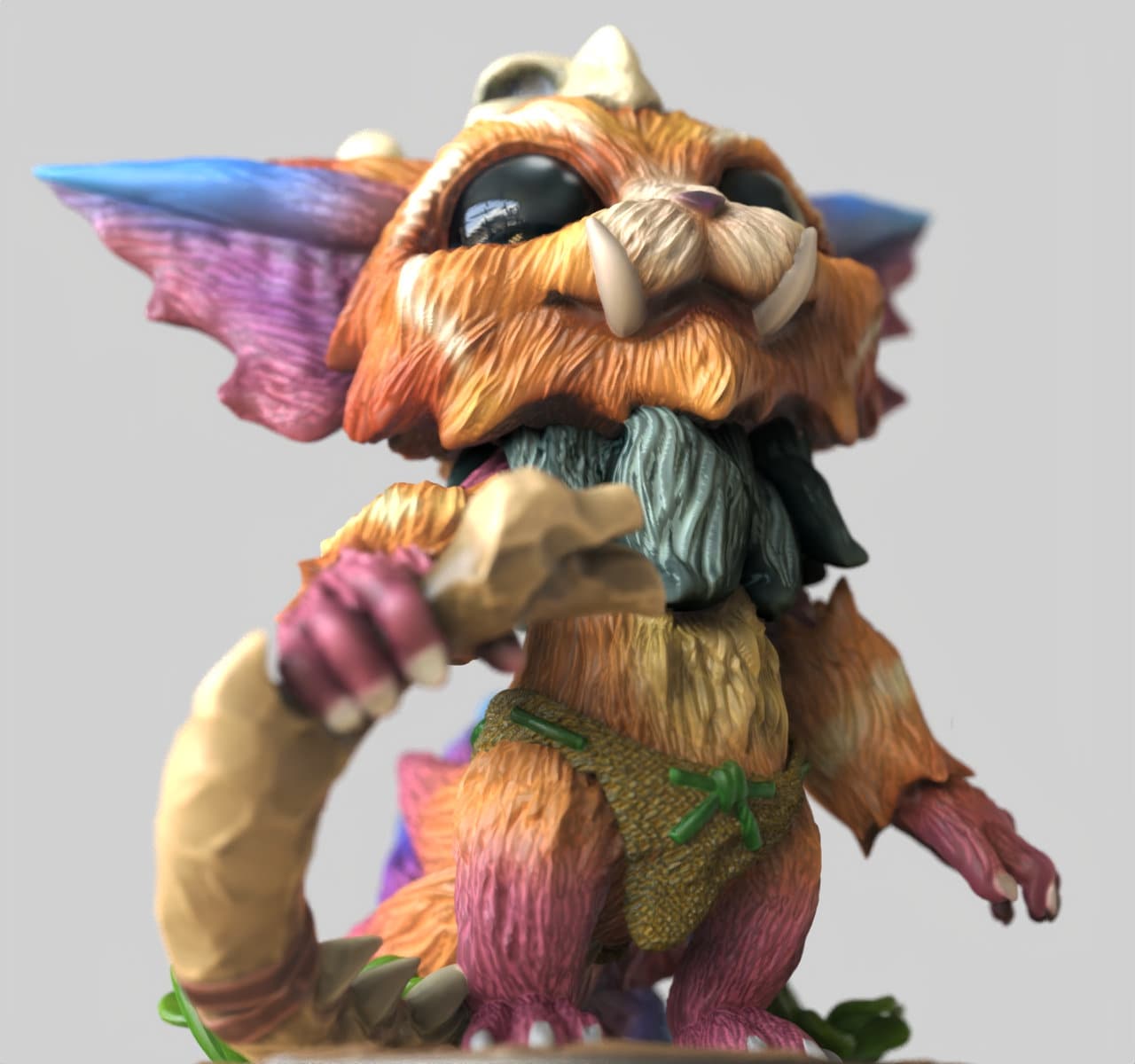 Classic Gnar from League of lol  - Collectible 3d printed statues - Perfect for Home Decor - Custom Gift and Painted Versions Available!