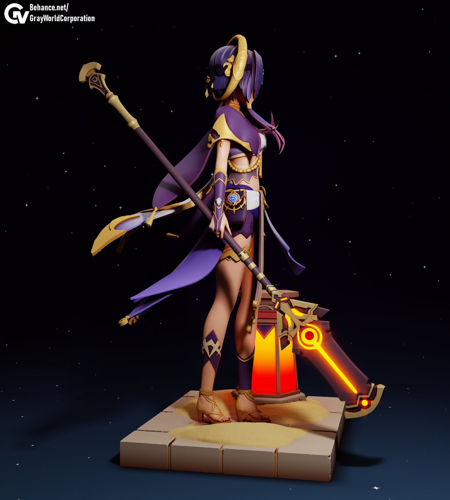 Candance from Genshin Impact - Collectible 3d printed statues - Home Decor - Custom Gift and Painted Versions Available!