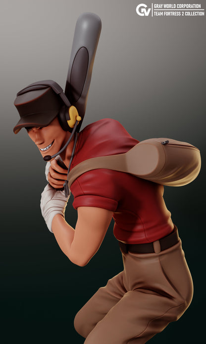 Scout from Team Fortress 2 - Collectible 3d printed statues - Home Decor - Custom Gift and Painted Versions Available!