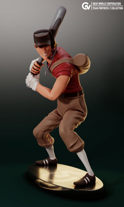 Scout from Team Fortress 2 - Collectible 3d printed statues - Home Decor - Custom Gift and Painted Versions Available!