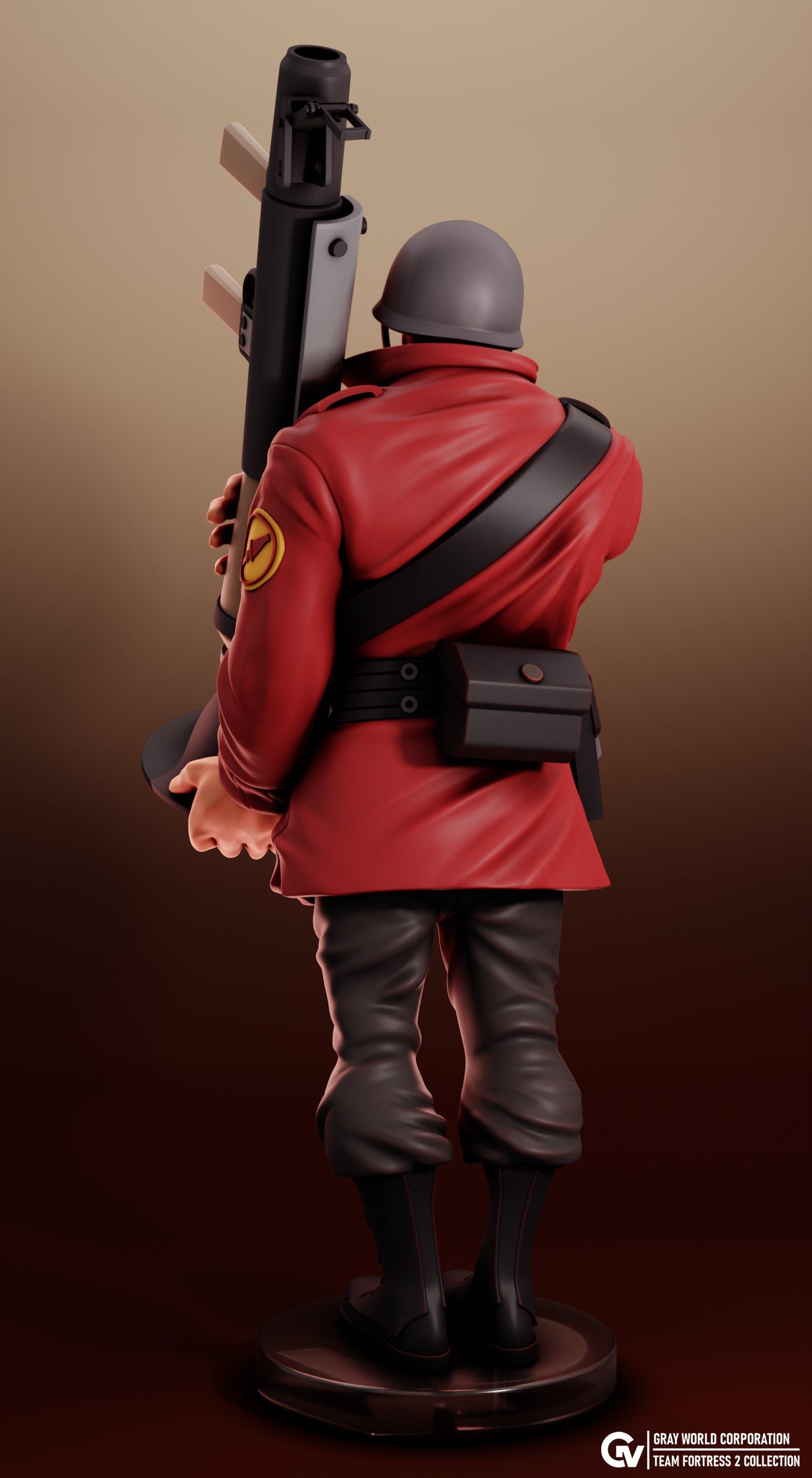 Soldier from Team Fortress 2 - Collectible 3d printed statues - Home Decor - Custom Gift and Painted Versions Available!