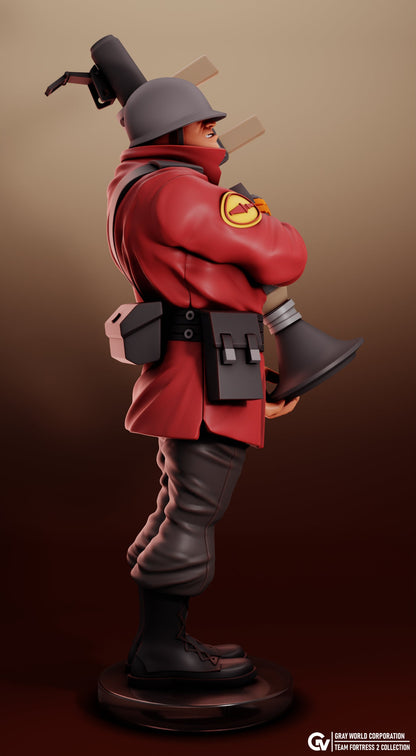 Soldier from Team Fortress 2 - Collectible 3d printed statues - Home Decor - Custom Gift and Painted Versions Available!