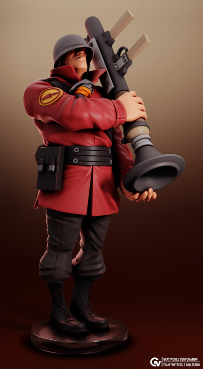 Soldier from Team Fortress 2 - Collectible 3d printed statues - Home Decor - Custom Gift and Painted Versions Available!